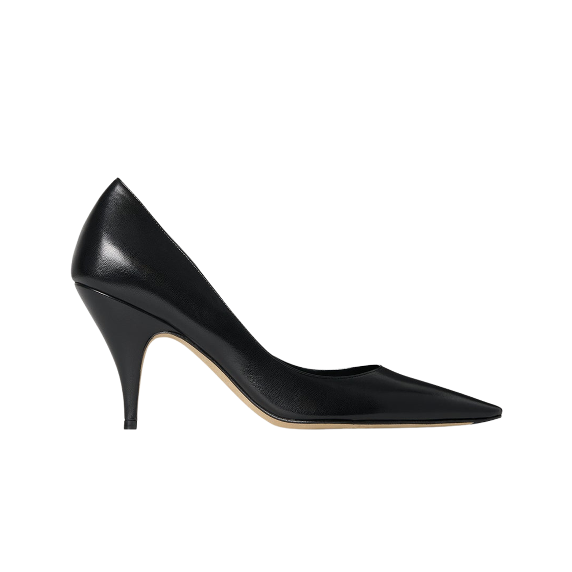 F1706SL1BLK (W) The Row Liisa Pumps Two Heel in Leather Black