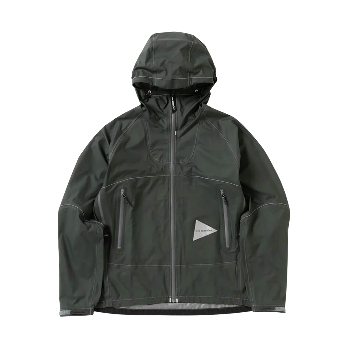 앤드 원더 3L UL 레인 자켓 그린(And Wander 3L UL Rain Jacket Green)