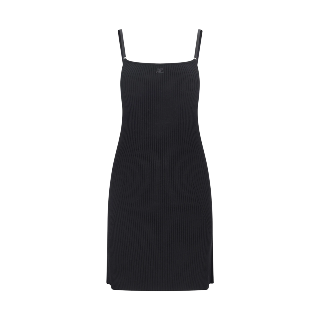 324MRO441FI00019999 (W) Courreges Rib Knit Dress Black