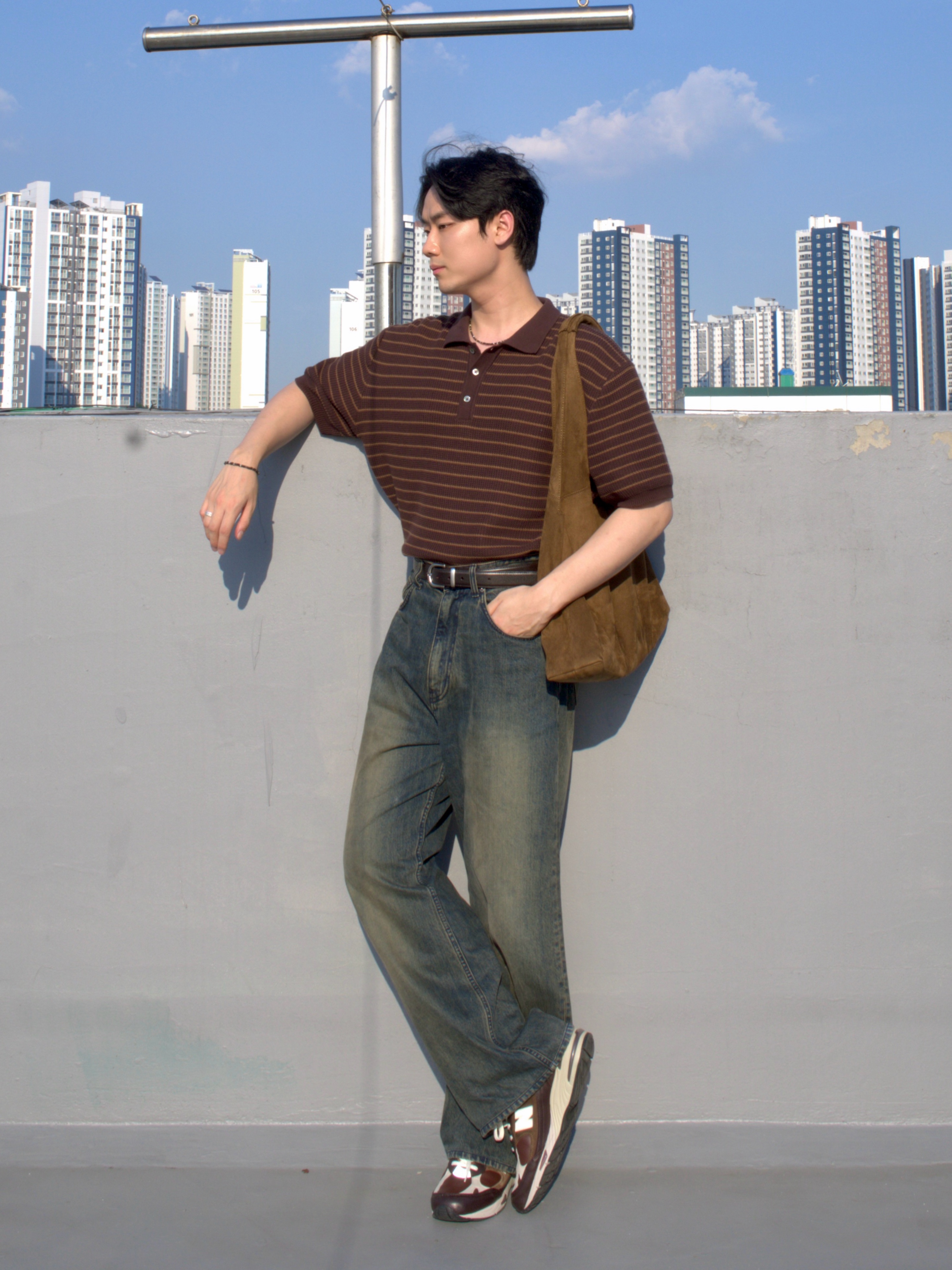 New Balance 991 Made in UK Earth French Roast 착용 스타일 - 7