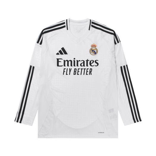 IT3442 Adidas Real Madrid 2024/25 Home Long Sleeve Jersey White - KR Sizing (Non Marking Ver.)