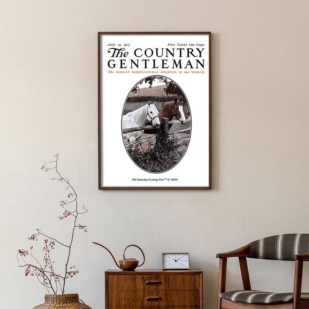 더 새터데이 이브닝 포스트 프레임 포스터_울타리 옆의 말들_A2(The Saturday Evening Post Framed Poster_Horses at Fence_A2) - 2