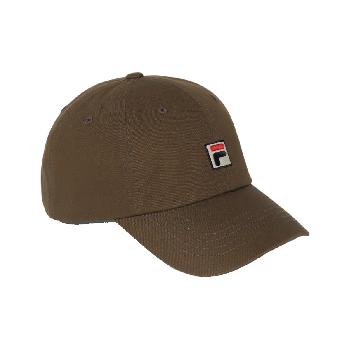 [6% 적립] 휠라 코튼 F박스 베이직 볼캡 브라운