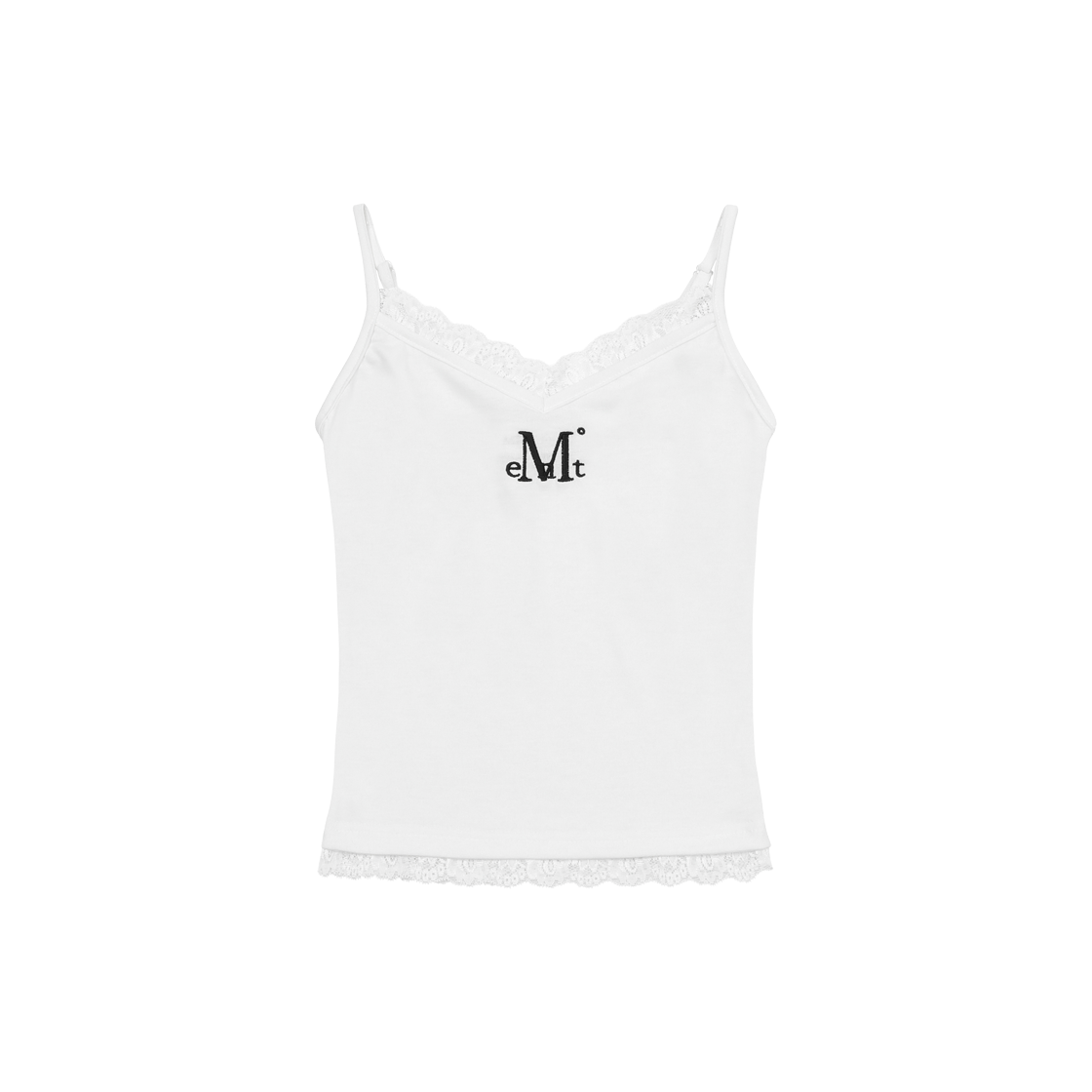 무센트 가린 레이스 슬림핏 슬리브리스 나시 아이보리(MUCENT Galin Lace Slim Fit Sleeveless Ivory)