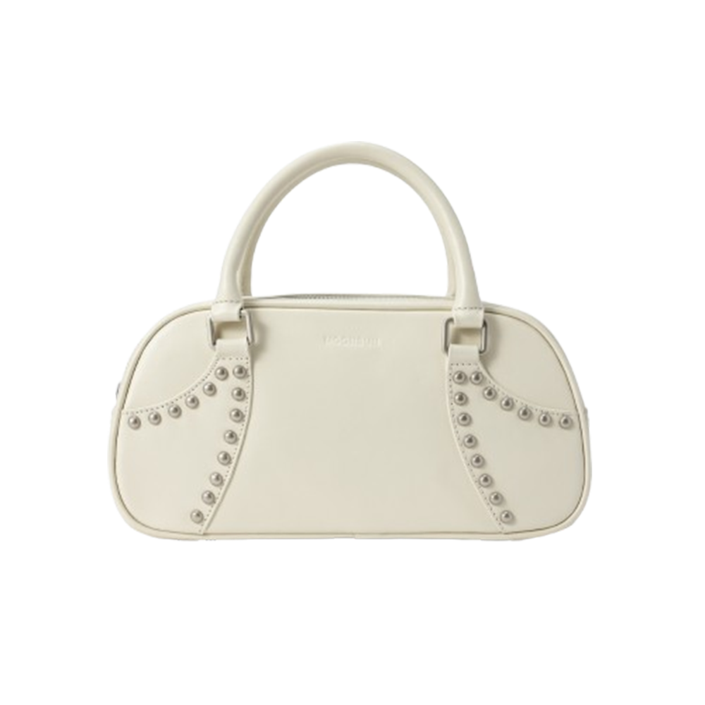 문선 스터드 미니 볼링백 / 크림(MOONSUN Studed Mini Bowling Bag / Cream)