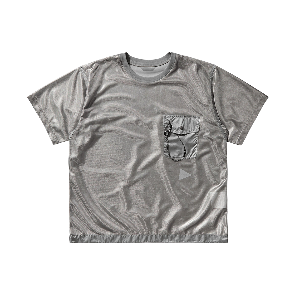 5745184039160 And Wander Mesh T-Shirt Silver