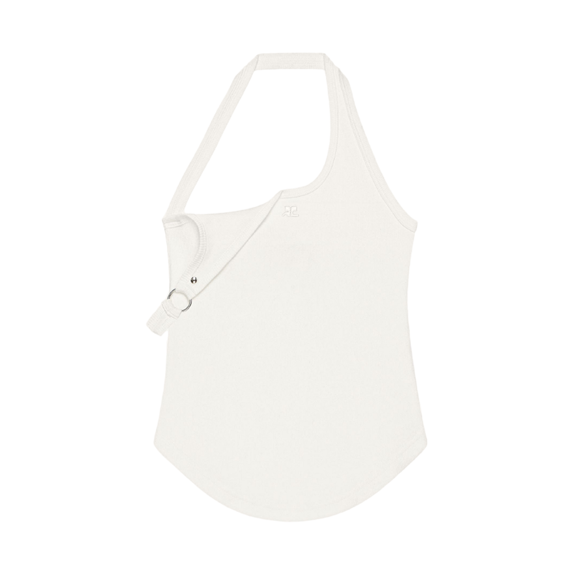 325JDE143JS01940001 (W) Courreges Asymmetrical Buckle Tank Top Heritage White