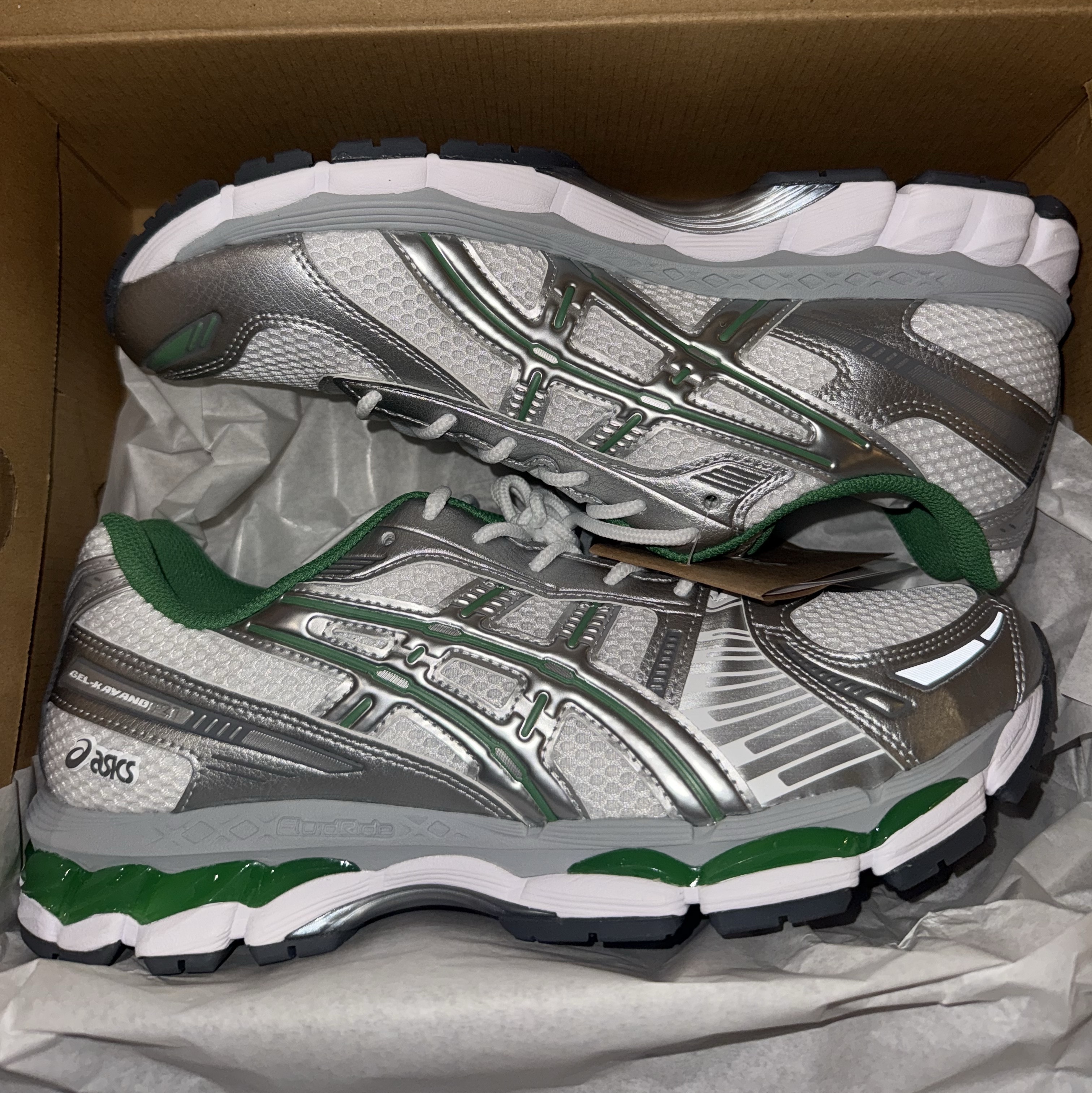 Asics Gel-Kayano 12.1 White Pure Silver 착용 스타일 - 1