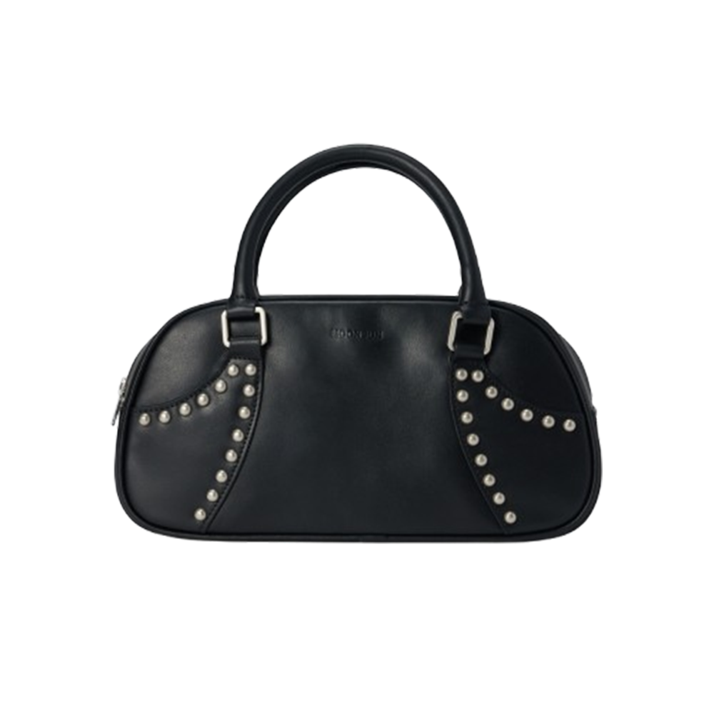 문선 스터드 미니 볼링백 / 블랙(MOONSUN Studed Mini Bowling Bag / Black)