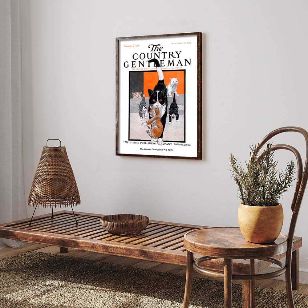 더 새터데이 이브닝 포스트 프레임 포스터_어미 고양이와 새끼들_A2(The Saturday Evening Post Framed Poster_Mother Cat and Kittens_A2) - 5