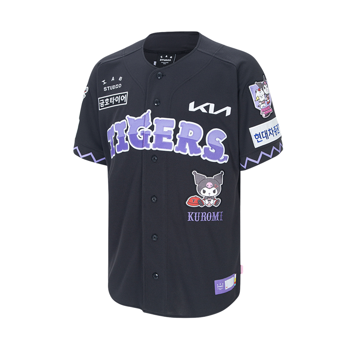 - (Kids) Kia Tigers x Kuromi 25 Authentic Uniform Black (Non Marking Ver.)