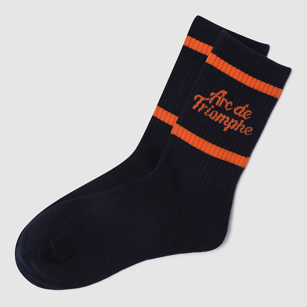 르꼬끄 스포르티브 라이프 그래픽 하이삭스 - 네이비(QQ323ASC82)(le coq sportif Graphic High Socks Dark Navy) - 2