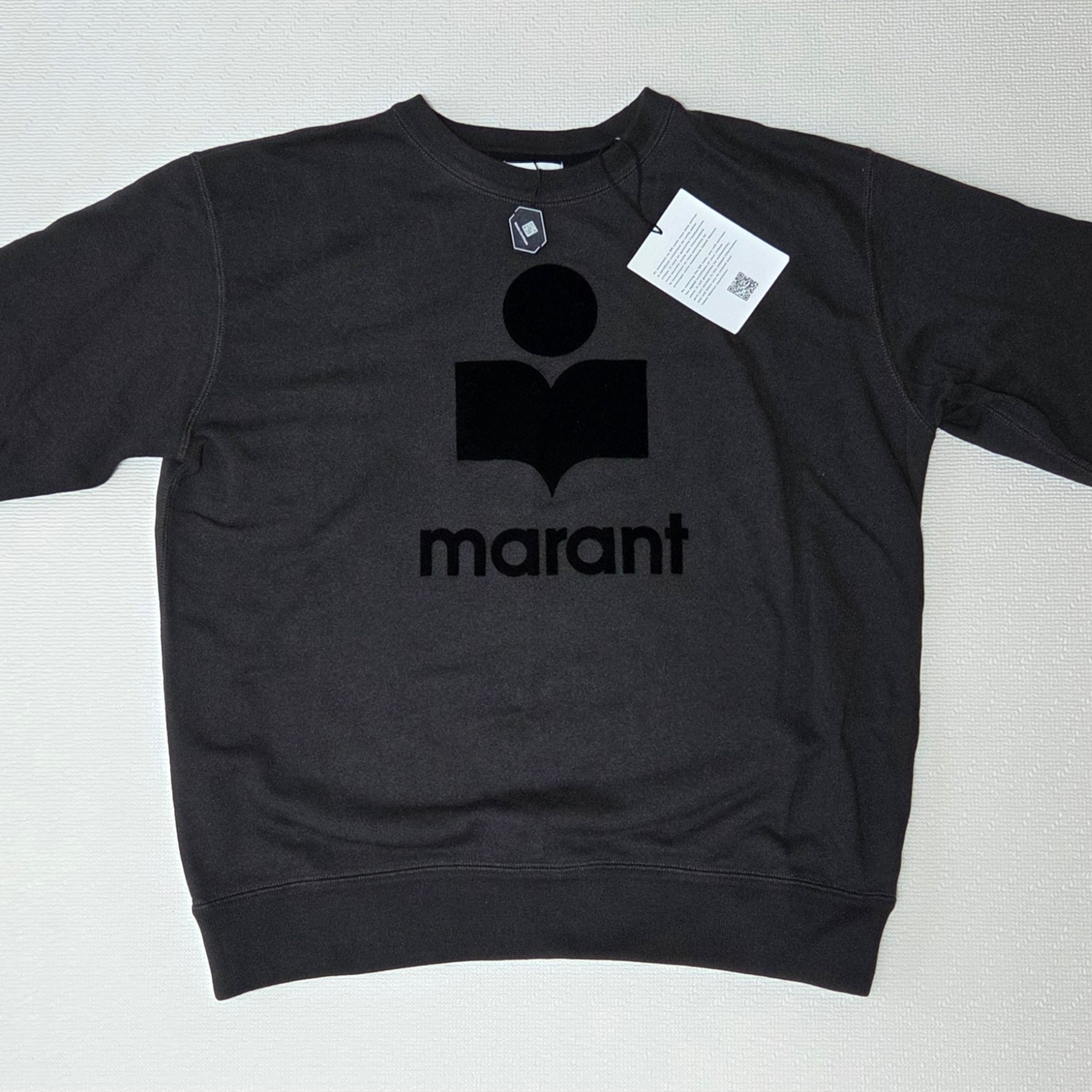 Isabel Marant Mikoy Logo Cotton Sweatshirt Faded Black - 23SS 착용 스타일 - 1