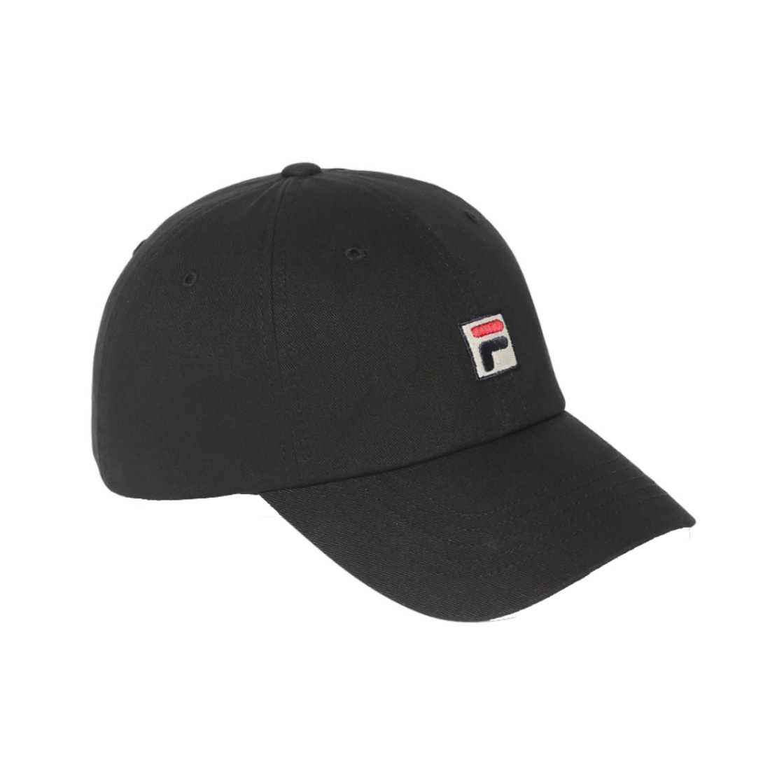 [6% 적립] 휠라 코튼 F박스 베이직 볼캡 블랙