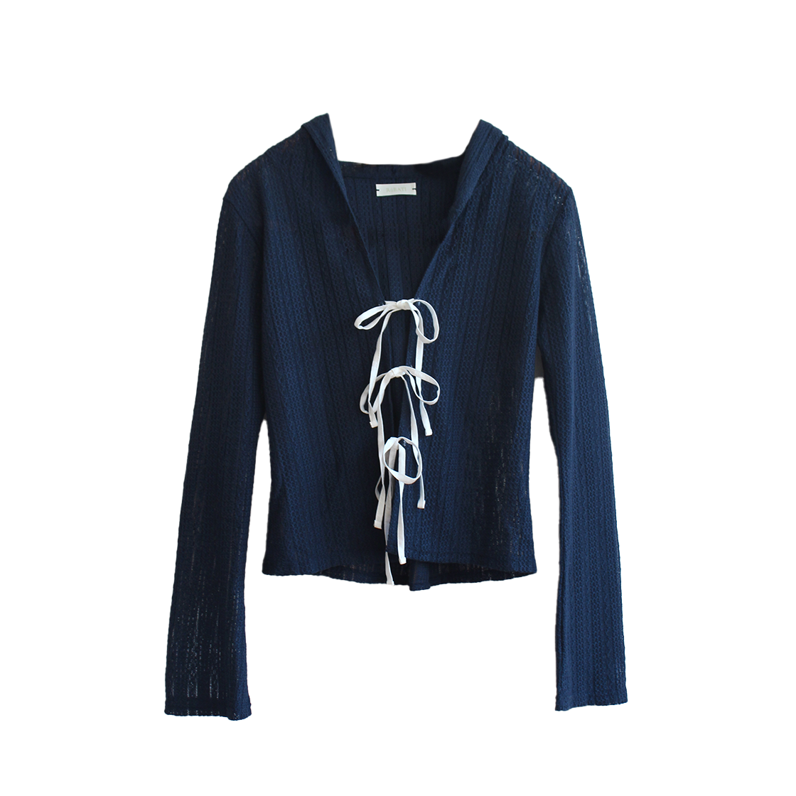 루바티 팔레르모 크로쉐 니트 레이스 후드 가디건 네이비(Rubati Palermo Crochet Knit Lace Hoodie Cardigan Navy)