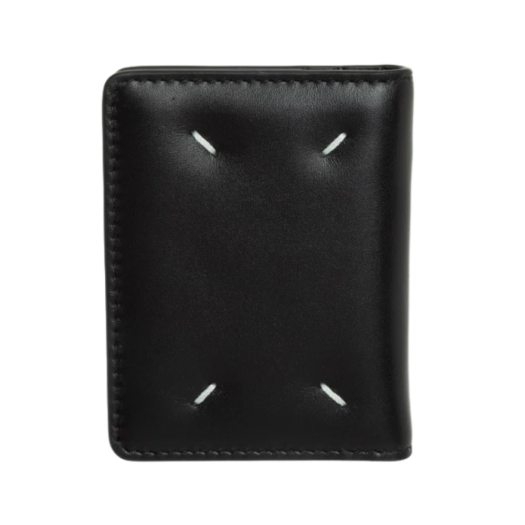 S56UI0128P4985T8013 Maison Margiela Soft Calfskin Keyring Card Holder Black