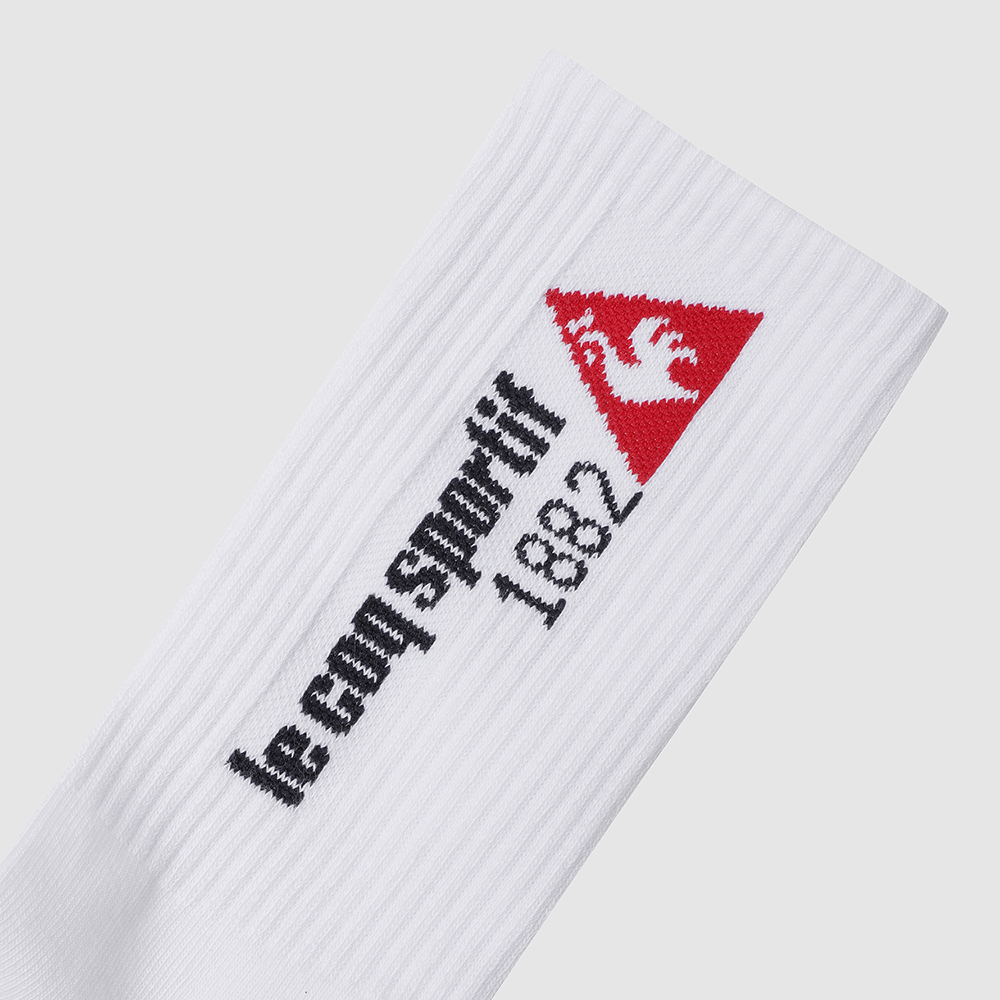 르꼬끄 스포르티브 유니 로고 하이삭스 - 화이트(QQ323ASC83)(le coq sportif Unisex Logo High Socks White) - 5