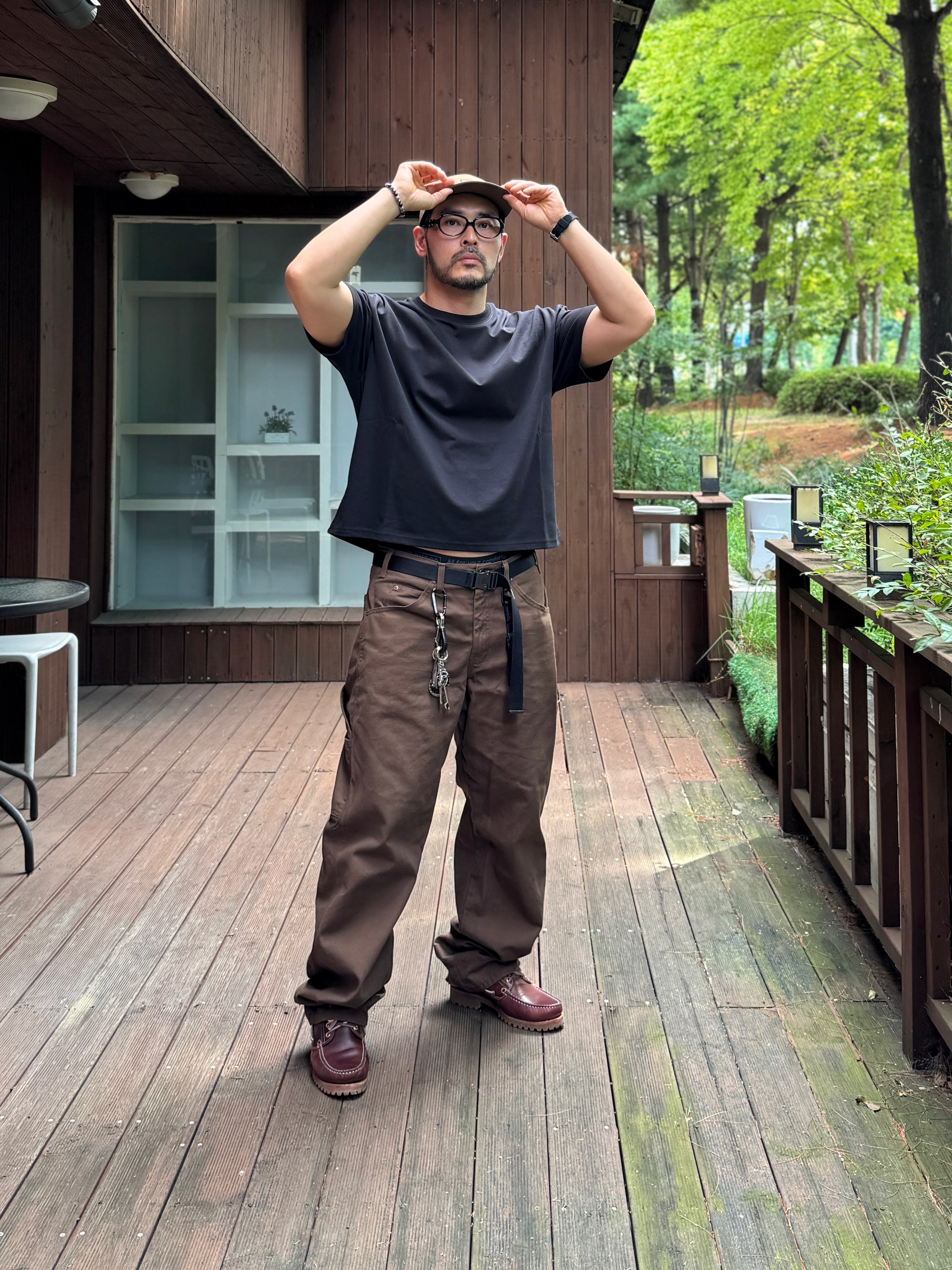 Timberland Authentic 3-Eye Classic Lug Burgundy -Wide 착용 스타일 - 5
