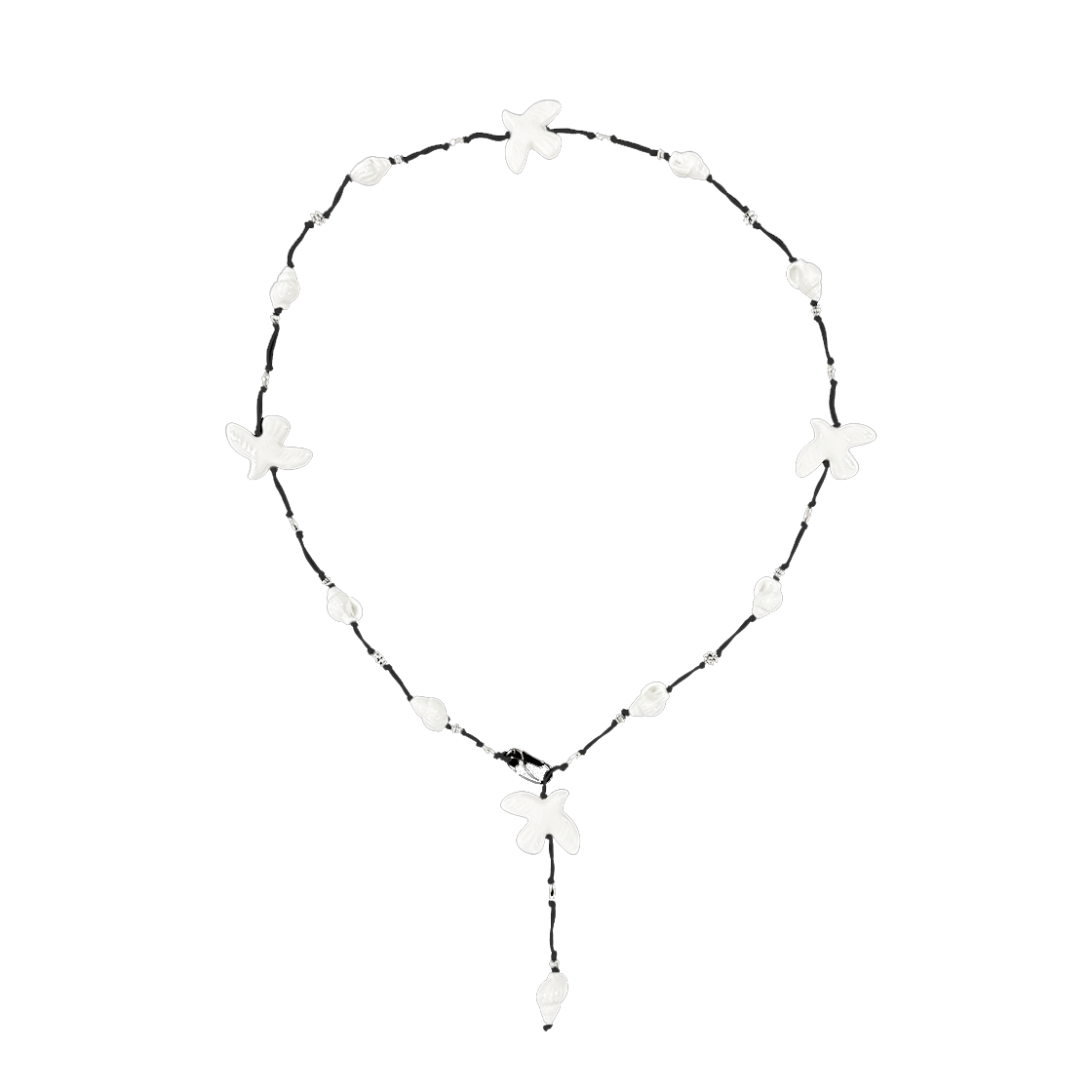 25SSBELT02 Rubati Journey of the Albatross String Belt Black