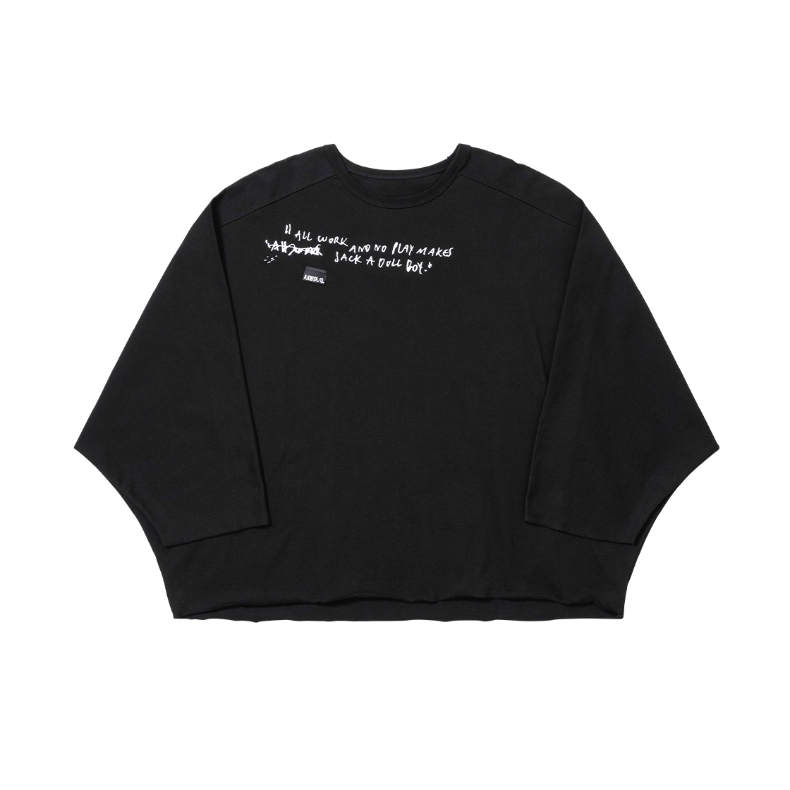 AJ254TP001BK AJOBYAJO Jack a Dull Boy Batwing Long Sleeve T-Shirt Black