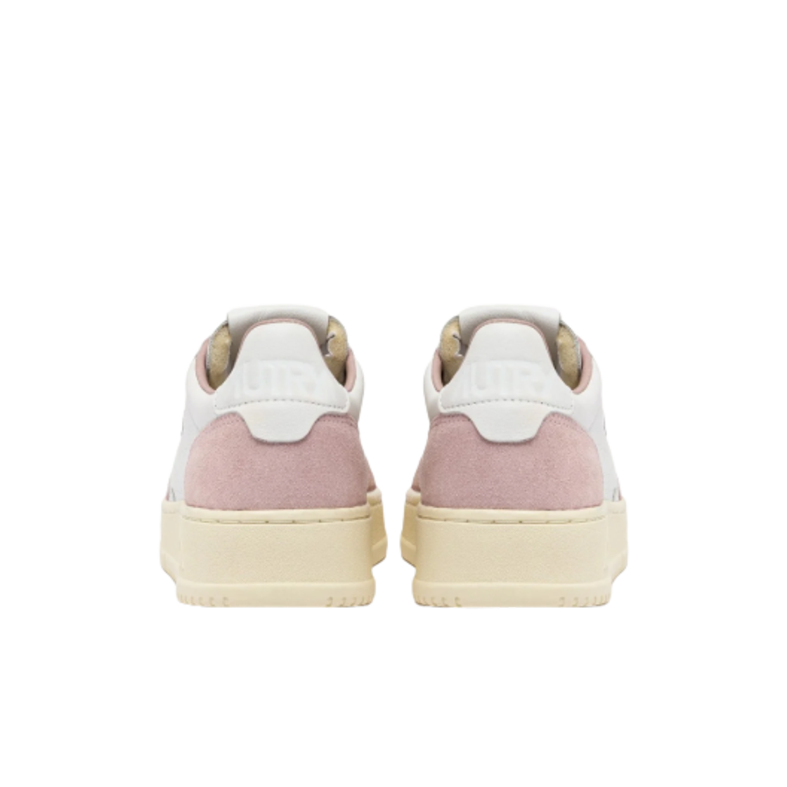 (W) 오트리 메달리스트 로우 레더 스웨이드 스니커즈 화이트 파우더((W) Autry Medalist Low Leather Suede Sneakers White Powder) - 3