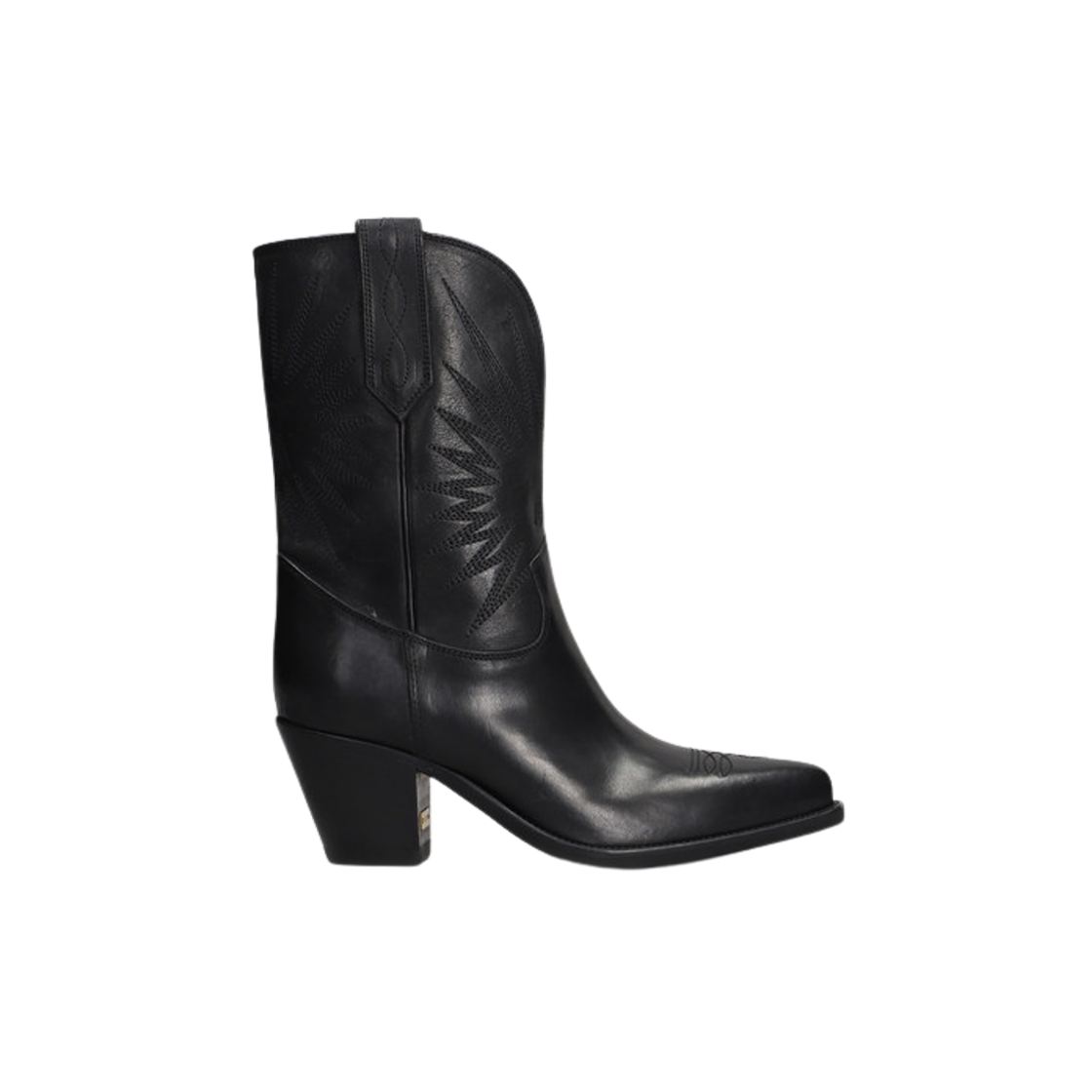 (W) 골든구스 로우 위시 스타 자수 부츠 블랙((W) Golden Goose Low Wish Star Embroidery Boots Black) - 1