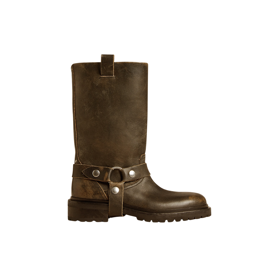 (W) 골든구스 실버 버클 레더 커트 부츠 블랙((W) Golden Goose Silver Buckle Leather Kurt Boots Black)