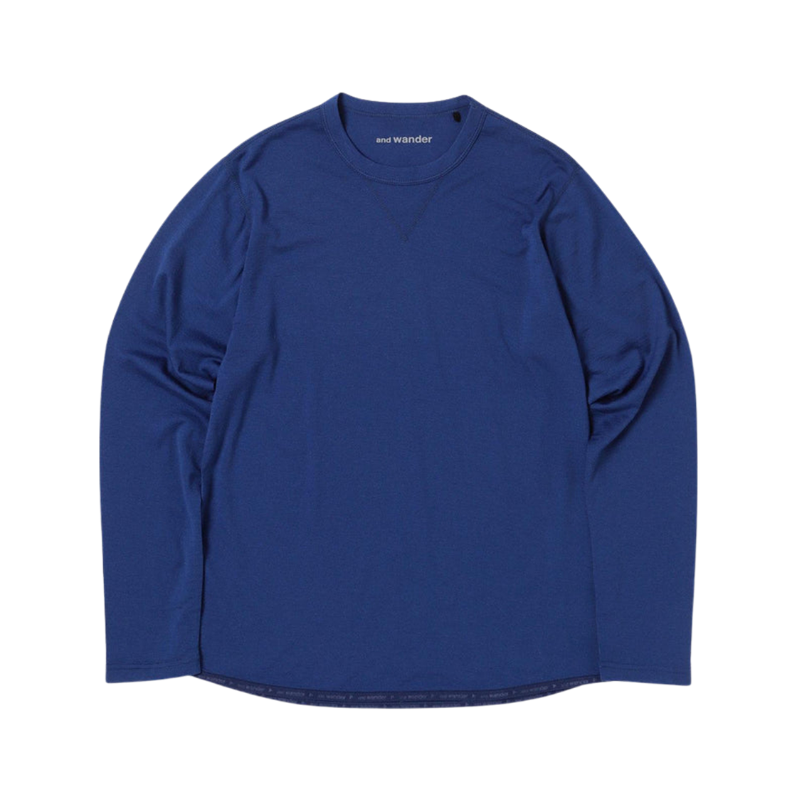 5745164029110 And Wander 28 Merino Base Long Sleeve T-Shirt Blue