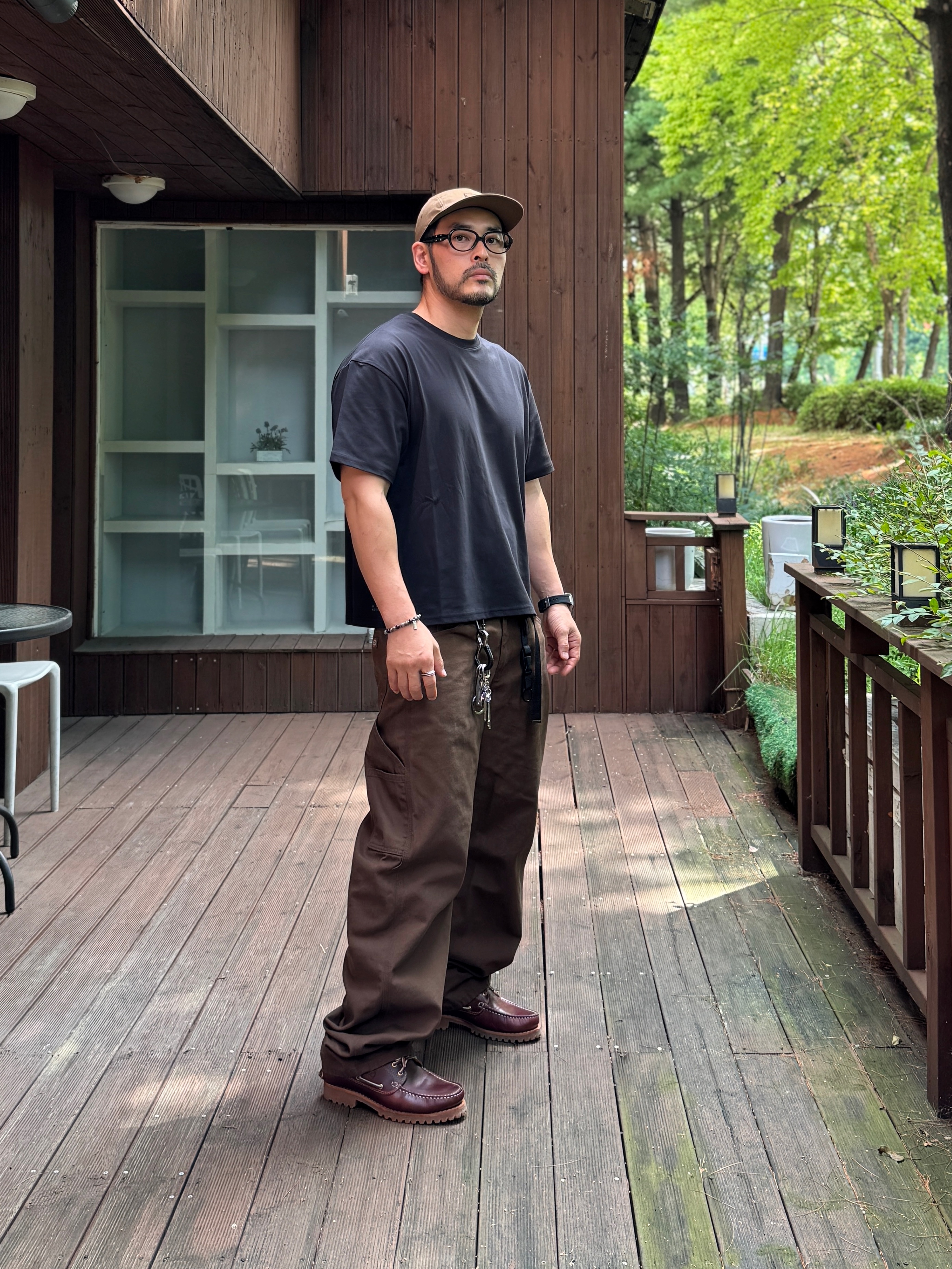 Timberland Authentic 3-Eye Classic Lug Burgundy -Wide 착용 스타일 - 6