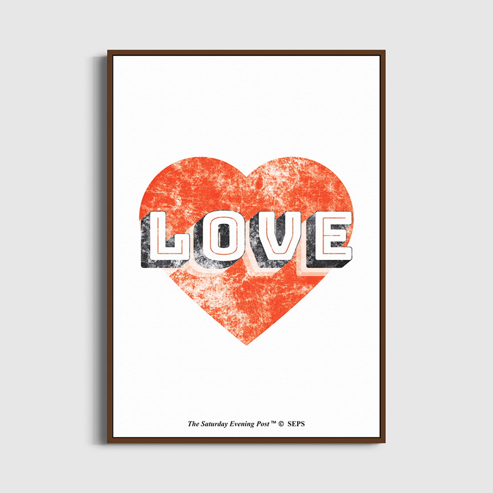 SFX3GD704A The Saturday Evening Post Framed Poster_Love_A2