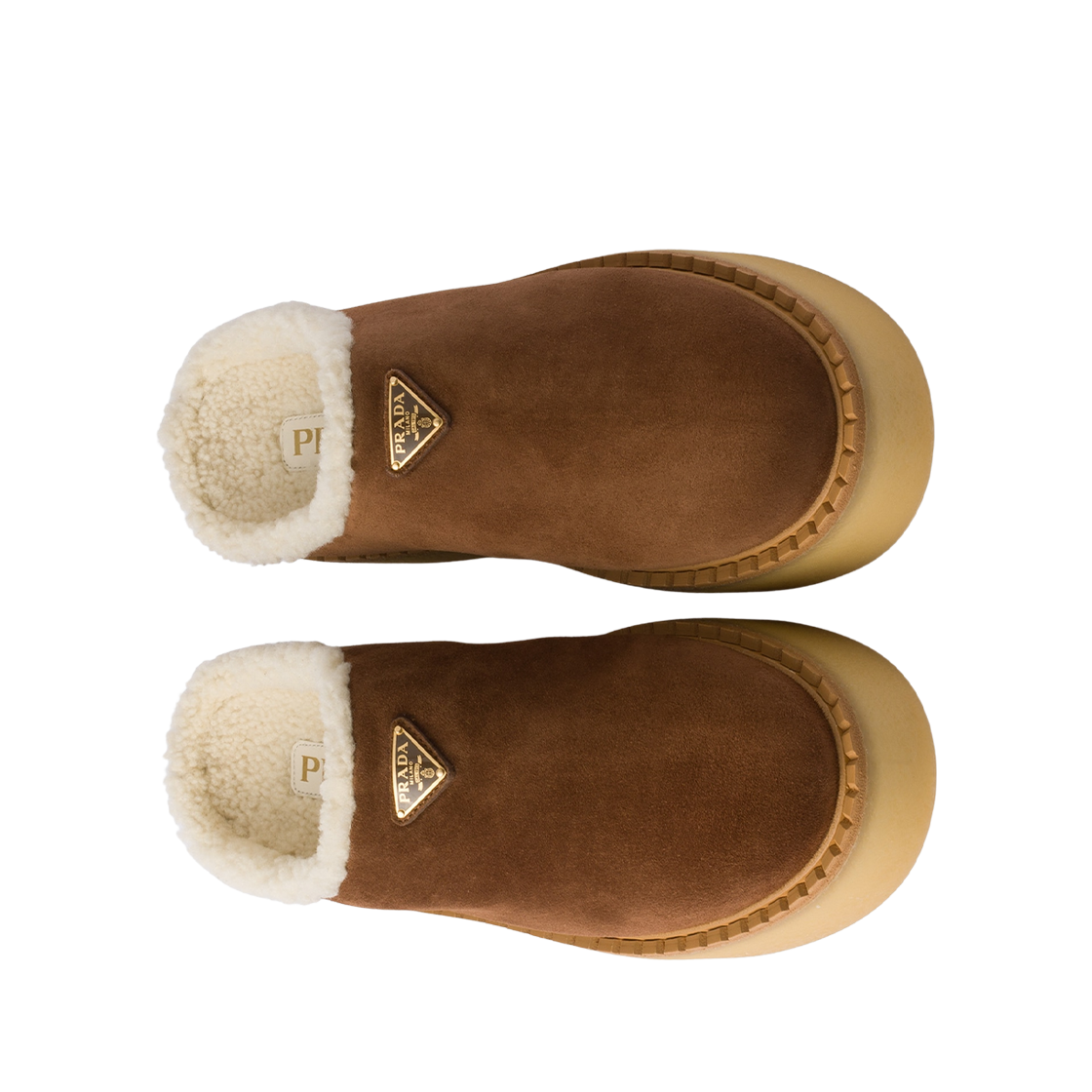 (W) 프라다 스웨이드 슬리퍼 코코아 브라운((W) Prada Suede Slippers Cocoa Brown) - 2