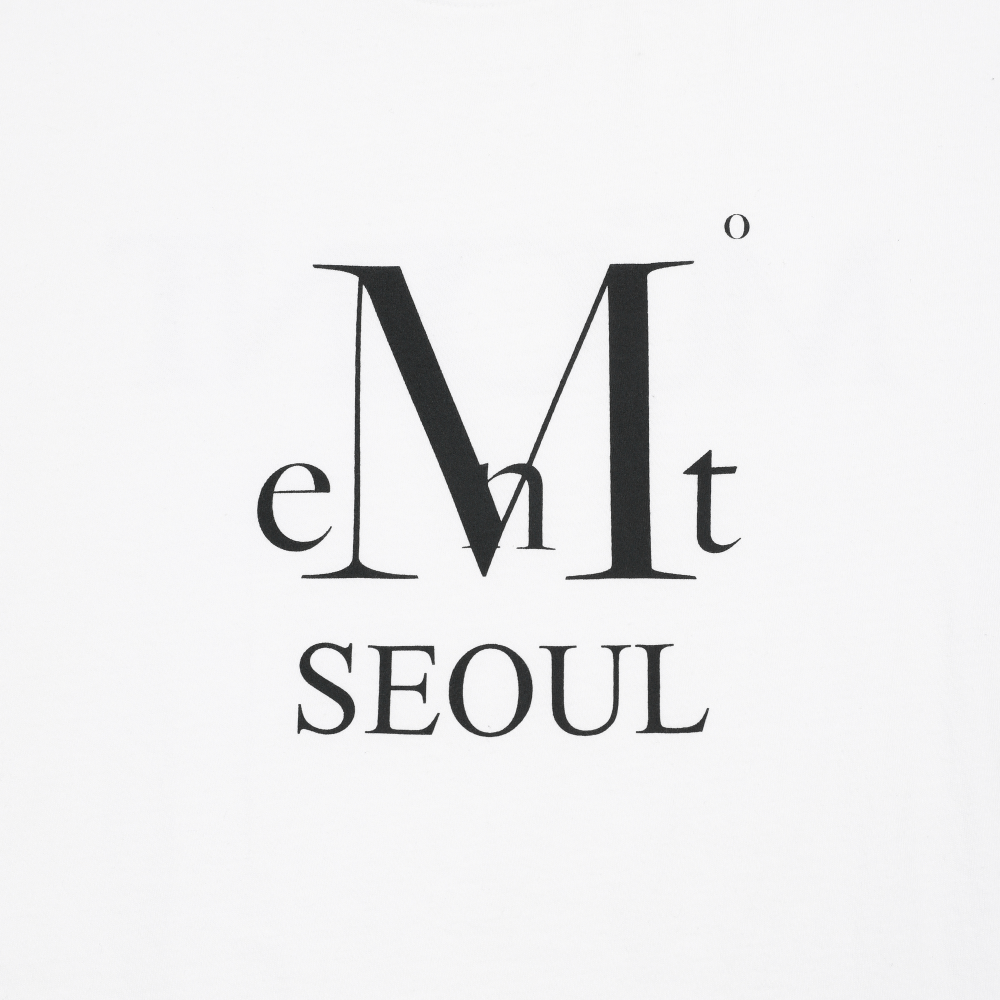 무센트 서울 시그니처 로고 반팔 티 남녀공용 화이트(MUCENT Seoul Signature Logo Half T Unisex White) - 3