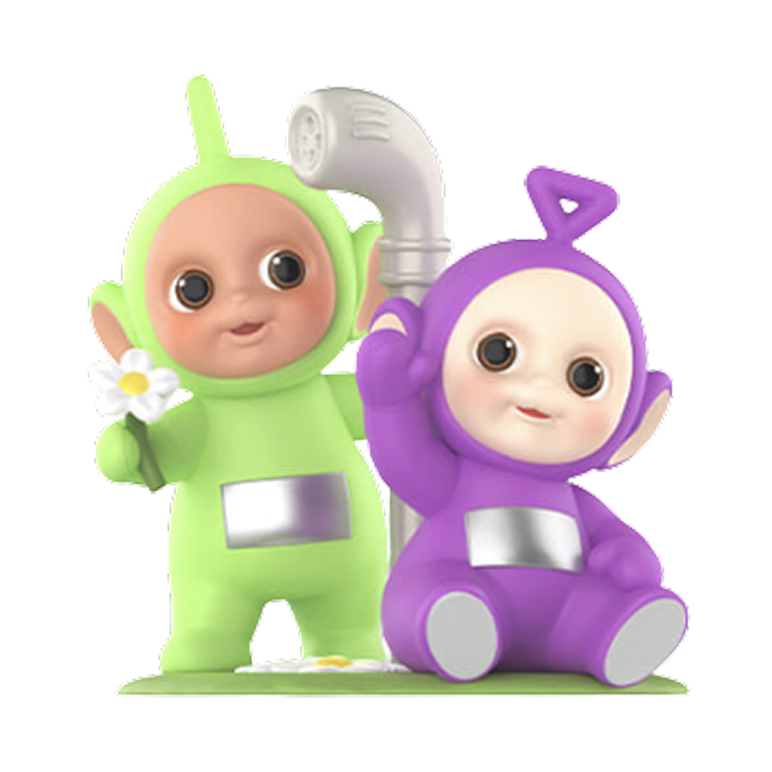 팝마트 텔레토비 우리는 친구 시리즈 피규어 보라돌이 & 뚜비 - 트럼펫 감상하기 (개봉 박스)(Pop Mart Teletubbies Companion Series Figures Tinky Winky & Dipsy Listening To The Voice Trumpet (Opened Case)) - 1