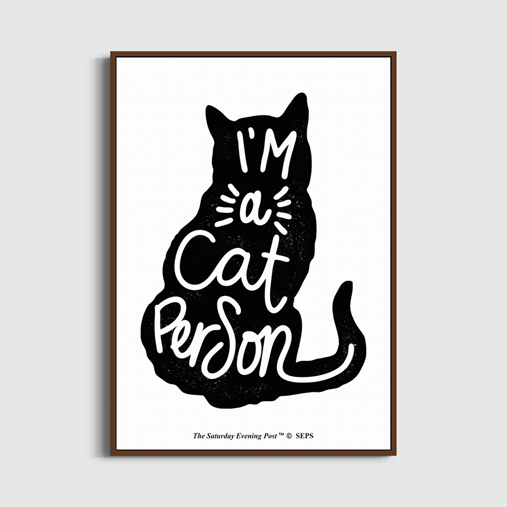SFX3GD702A The Saturday Evening Post Framed Poster_Cat Person_A2