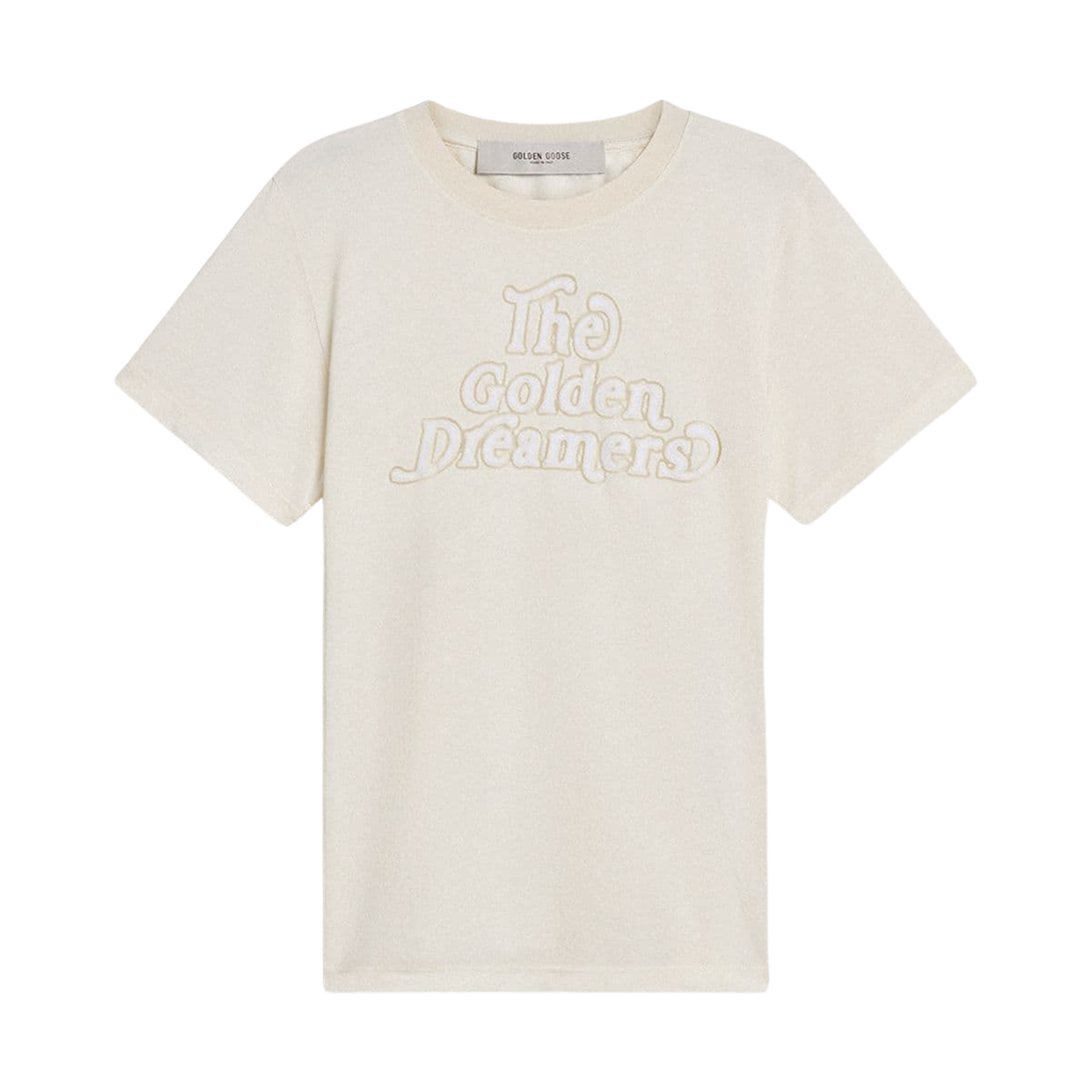GWP02322-P002116-11616 (W) Golden Goose Print Cotton T-Shirt White
