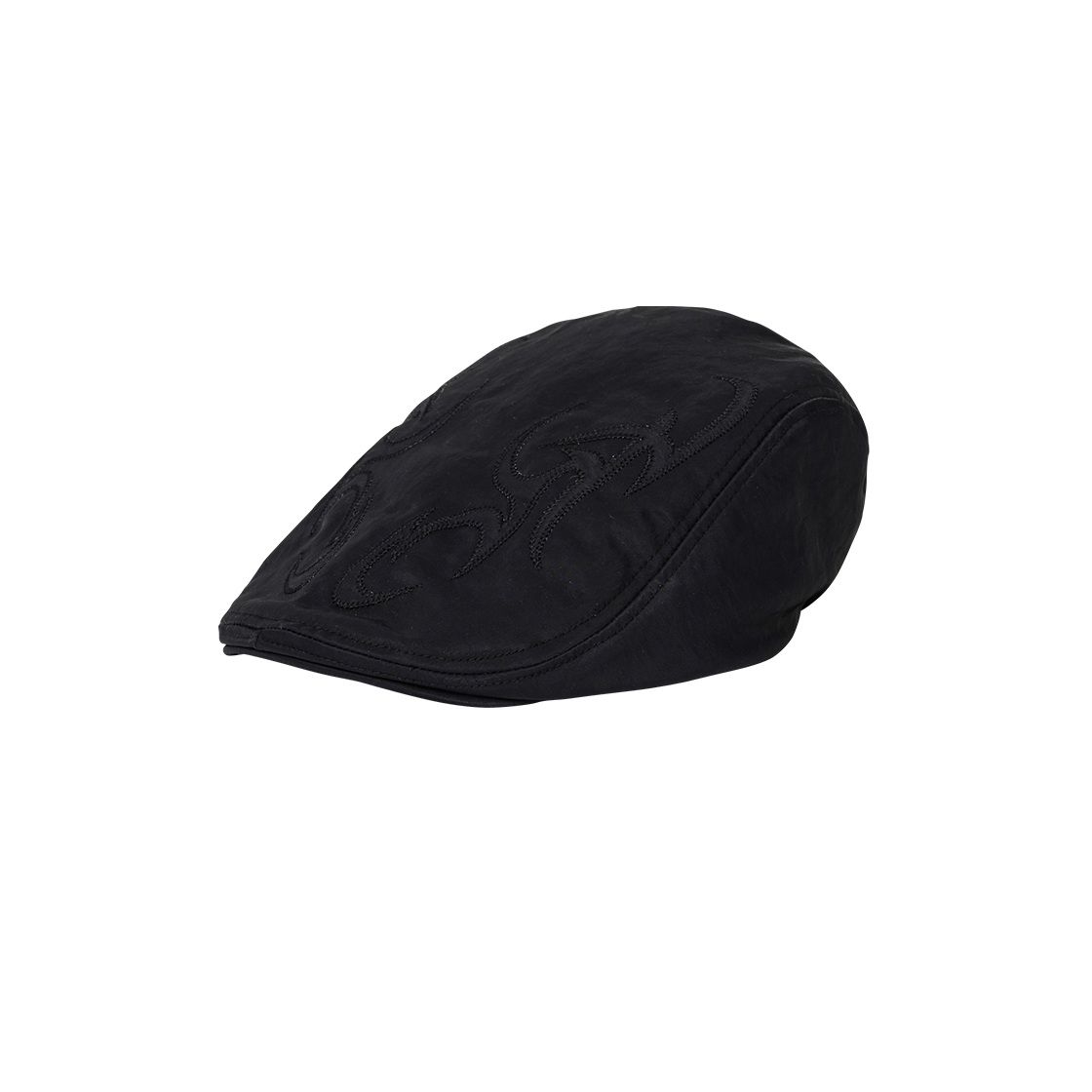 AJ254HT002BK AJOBYAJO Tribal Logo Nylon Flat Cap Black