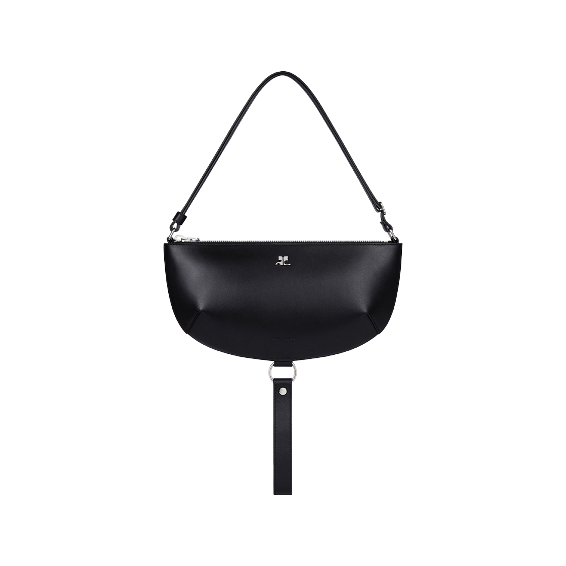 325GSA190CR00659999 Courreges Holy Eclipse Leather Bag Black