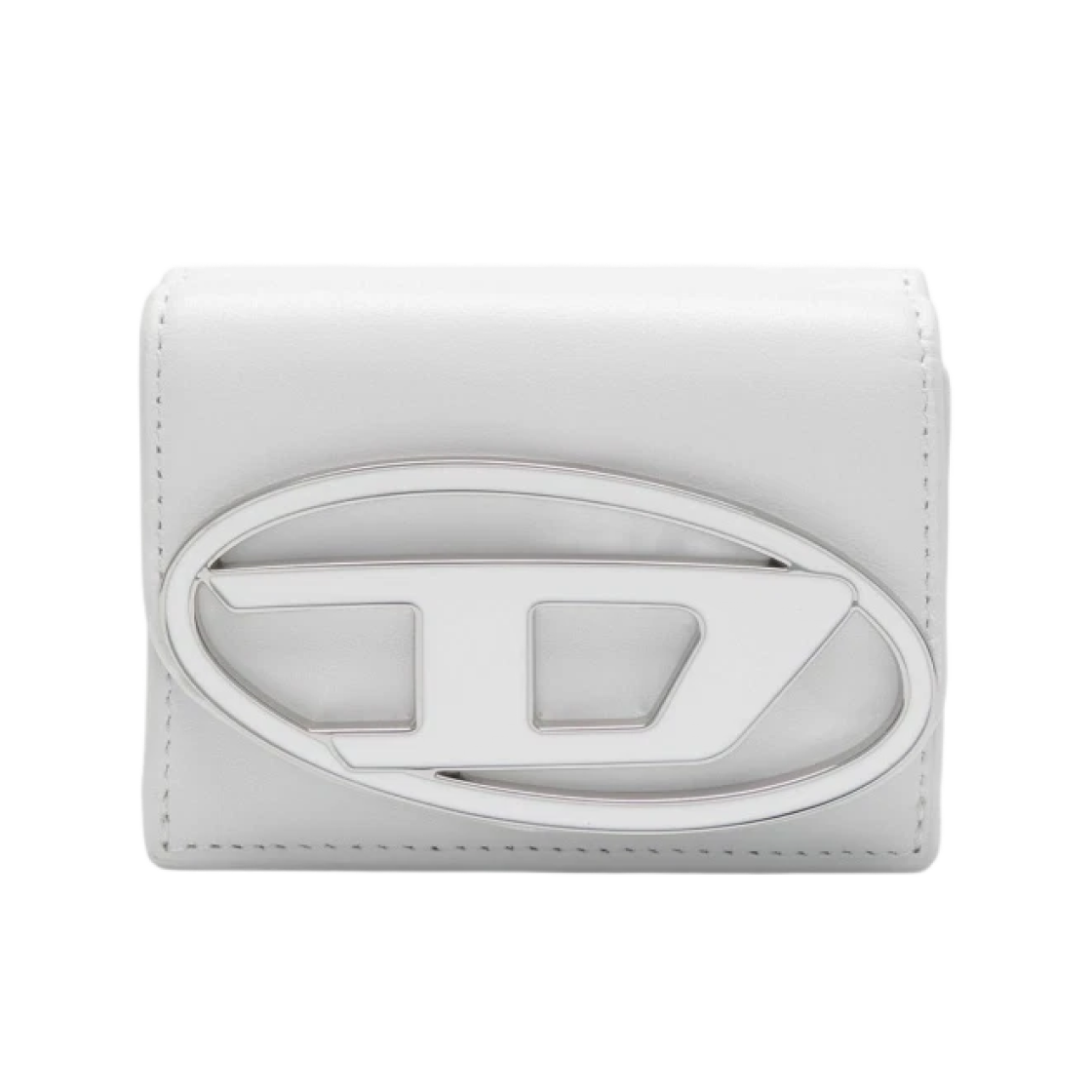 X09887PR818-T1003 Diesel 1DR Tri-Fold Coin XS li Wallet White