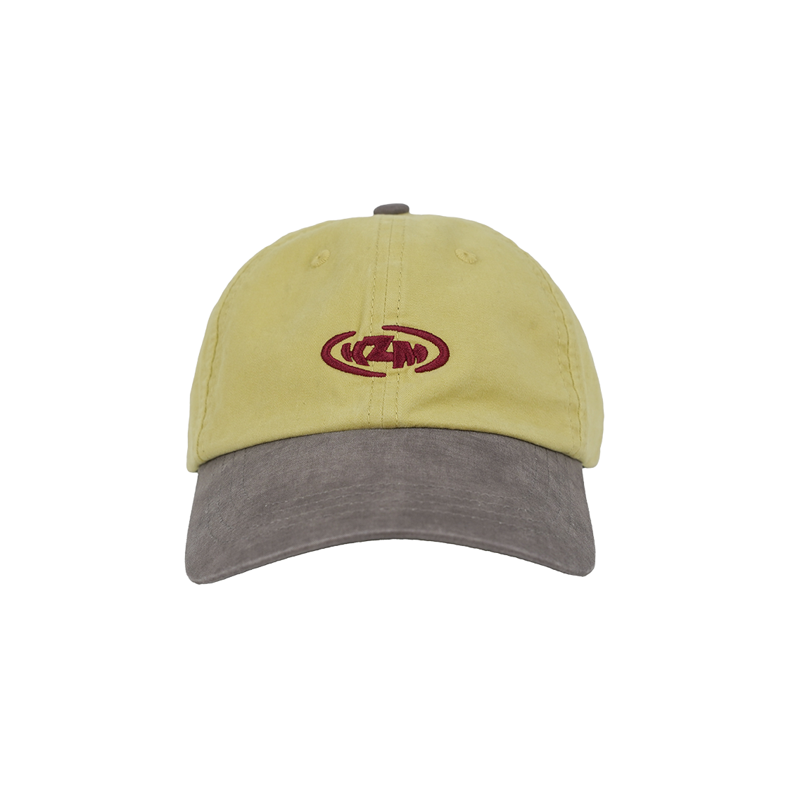케이지엠 라운드 투톤 캡 옐로우(KZM Round Two Tone Cap Yellow)