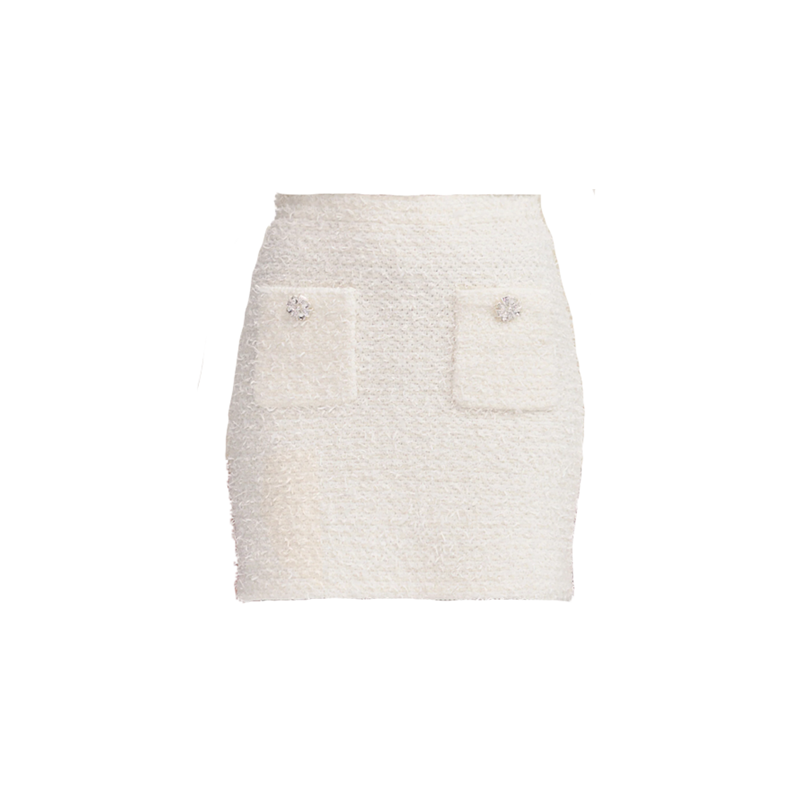 셀프 포트레이트 우먼 텍스쳐 니트 미니 스커트 크림- 25FW(Self Portrait Women Textured Knit Mini Skirt Cream - 25FW)