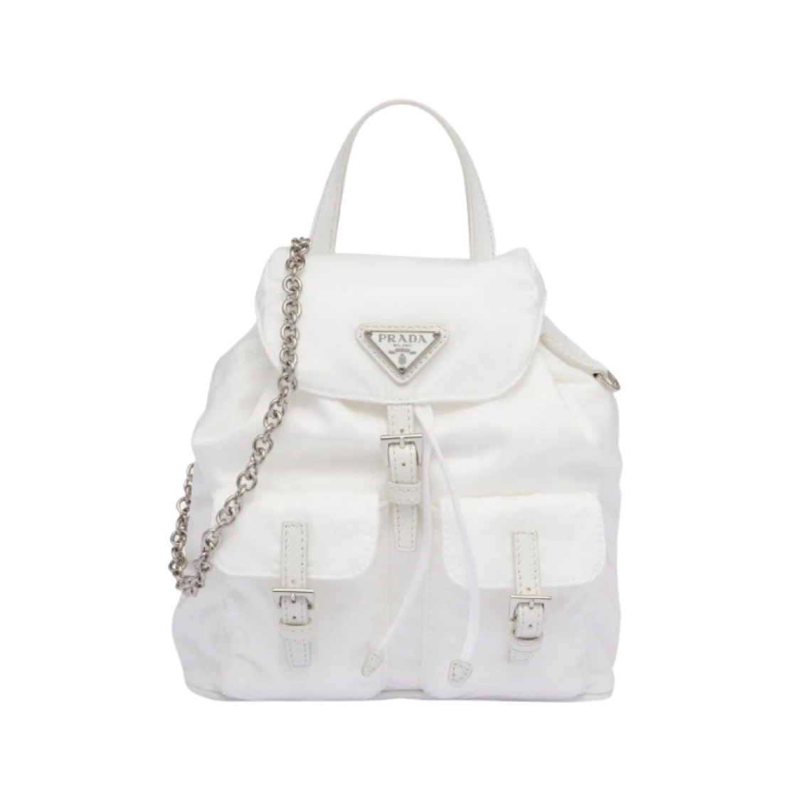 프라다 리나일론 미니 백팩 화이트(Prada Re-Nylon Mini Backpack White) - 1