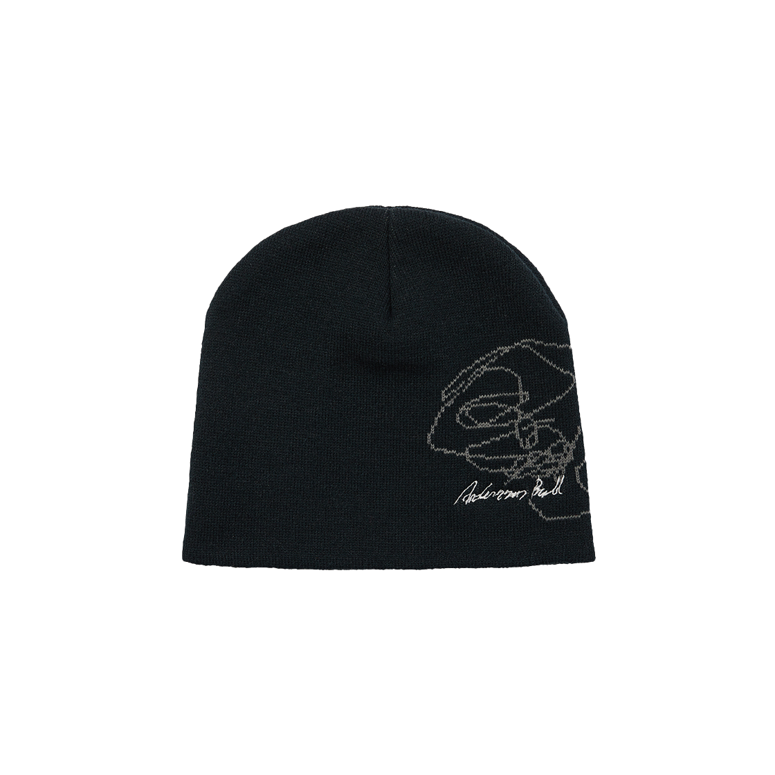 aaa316u(BLACK) ADSB Andersson Bell Unisex Andersson Embroidery Jacquard Beanie Black