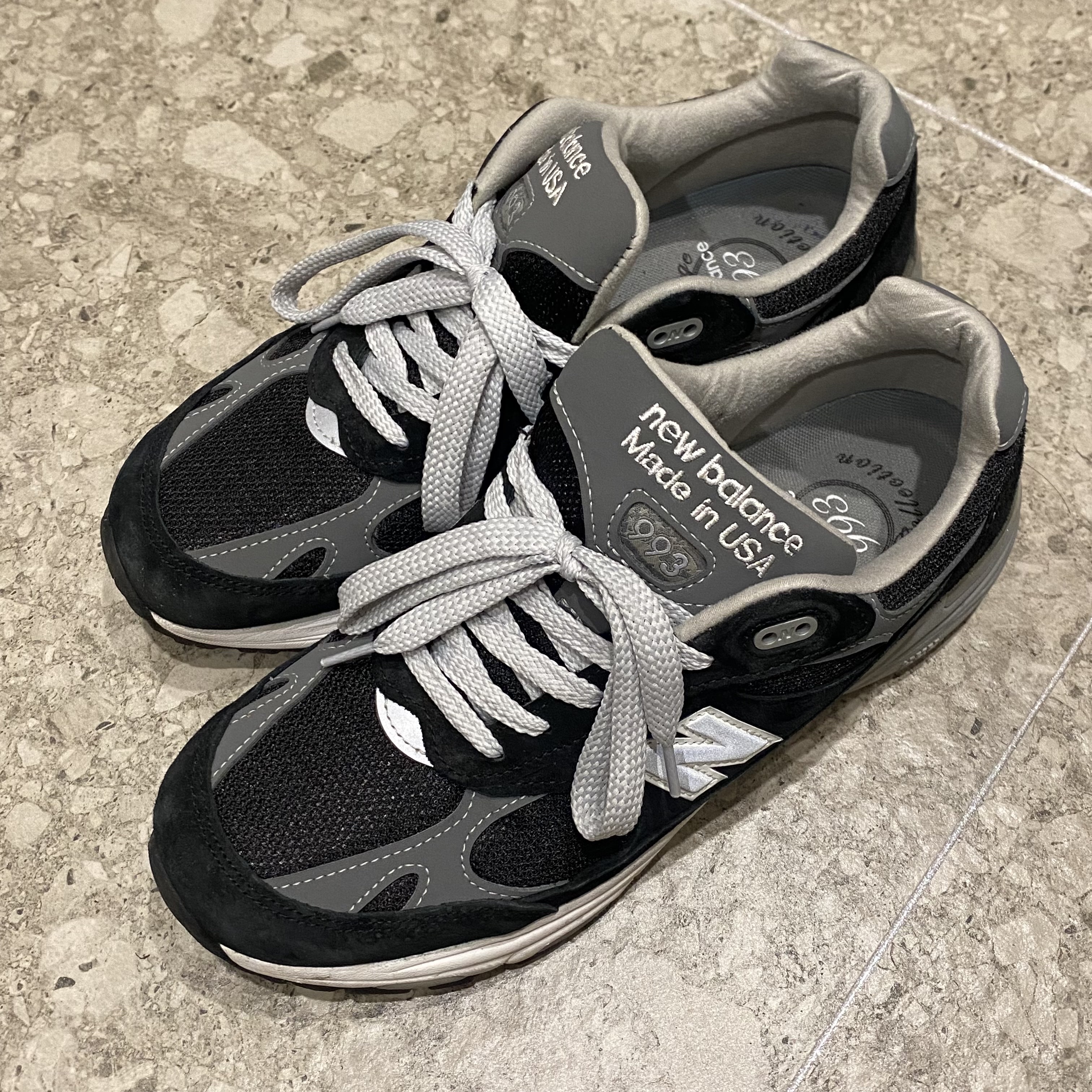 New Balance 993 Made in USA Black - D Standard 착용 스타일