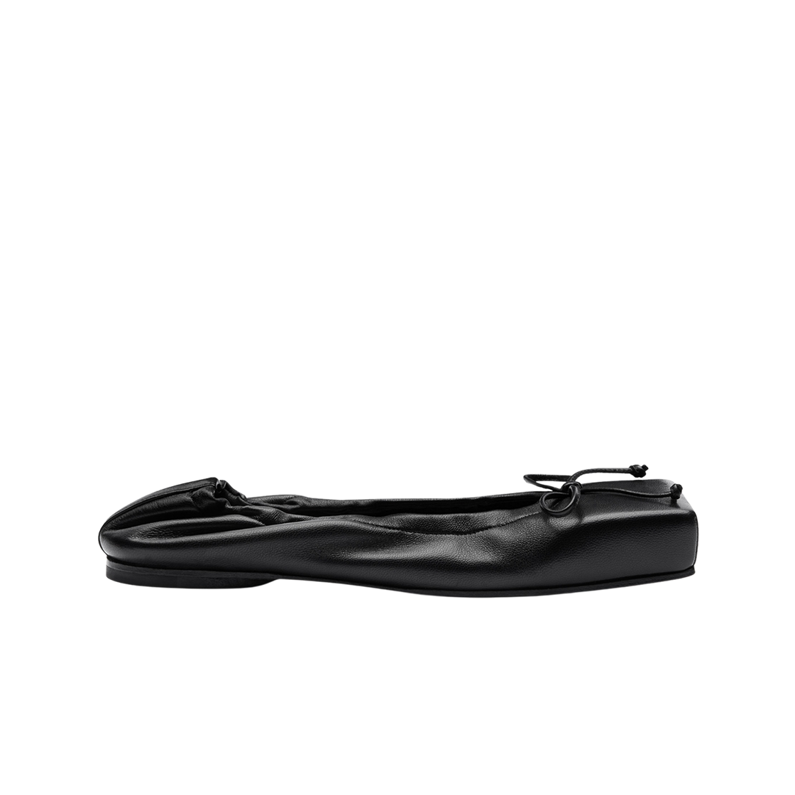 (W) 자크뮈스 라 카사 발레 발레리나 플랫 블랙((W) Jacquemus La Casa Ballet Ballerina Flat Black)