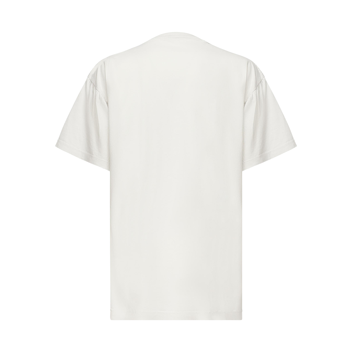 (W) 발렌시아가 패션 디자이너 디스트레스드 코튼 티셔츠 화이트((W) Balenciaga Fashion Designer Distressed Cotton T-Shirt White) - 2