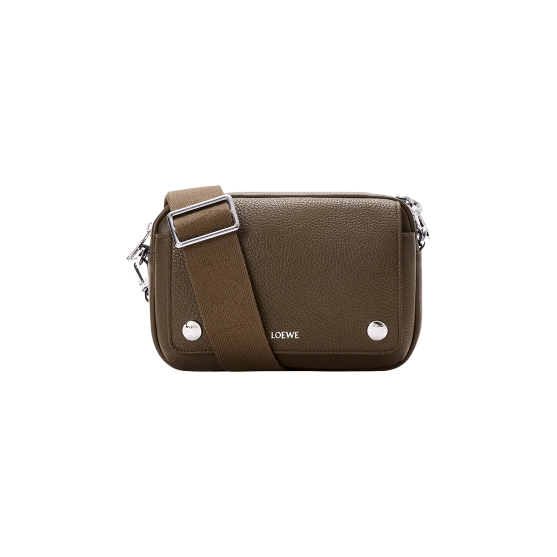 BANBPCBX01-6423 Loewe Small Pebble Messenger Bag in Supple Grained Calfskin Tundra