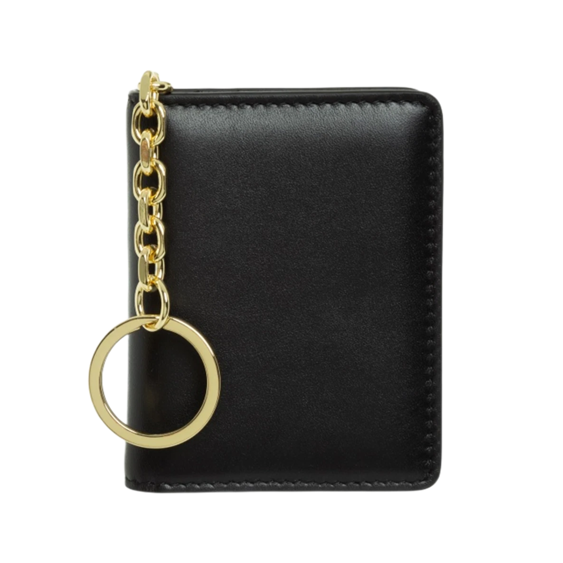 S56UI0128P4985T8013 Maison Margiela Soft Calfskin Keyring Card Holder Black - #3