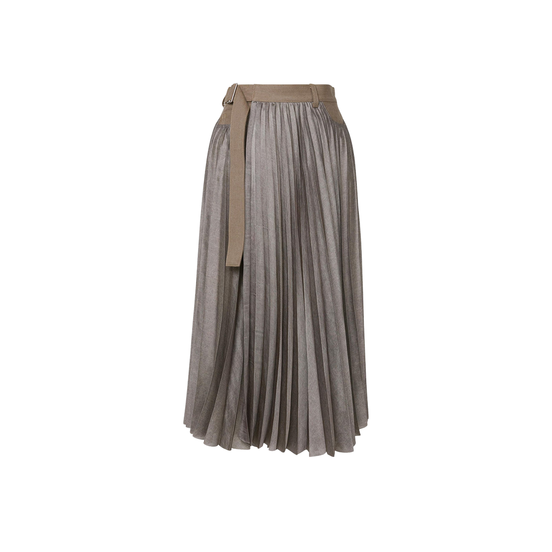 25-07718-651 (W) Sacai Denim Mix Skirt Beige