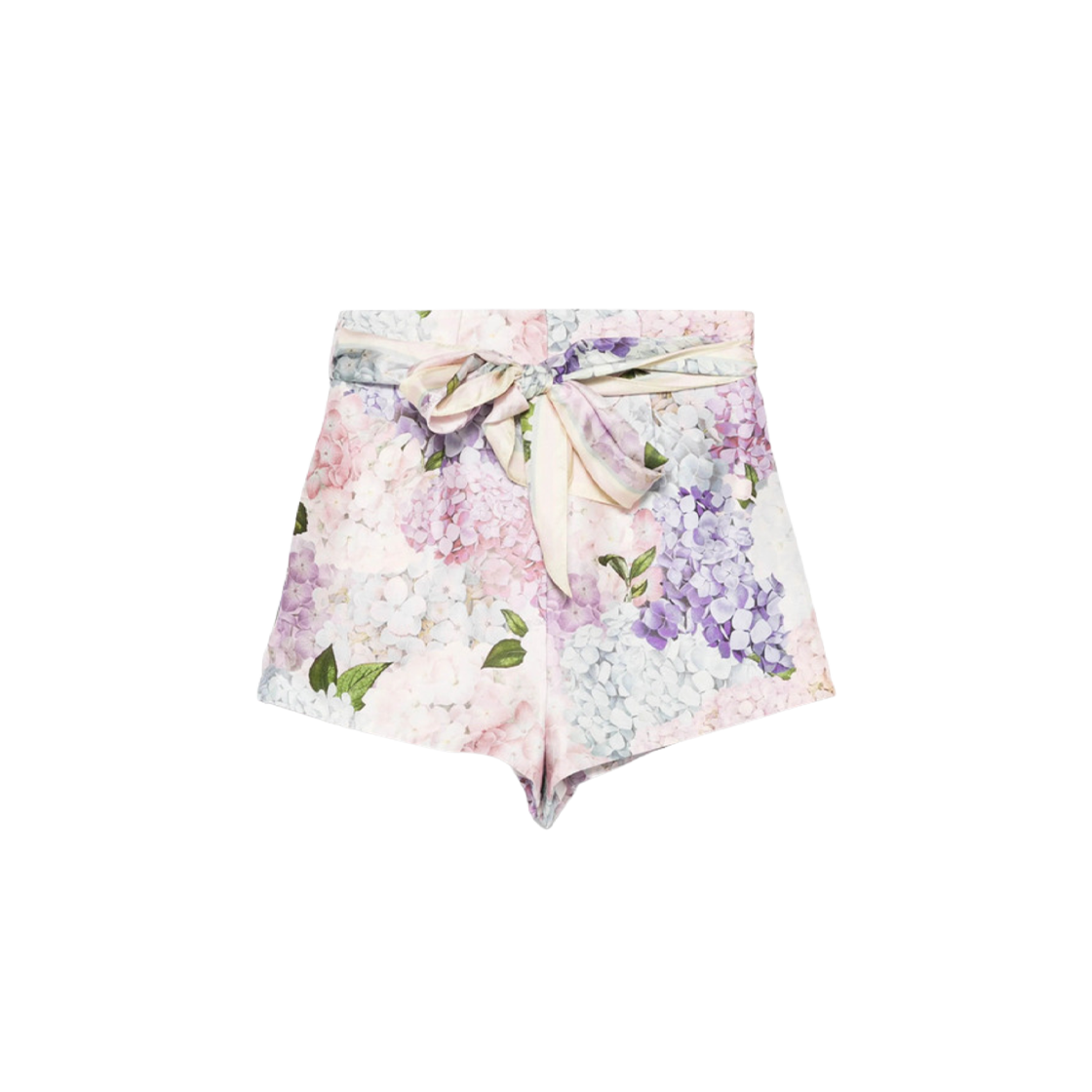 4073AS252 (W) Zimmermann Silk Print Flower Shorts Lilac
