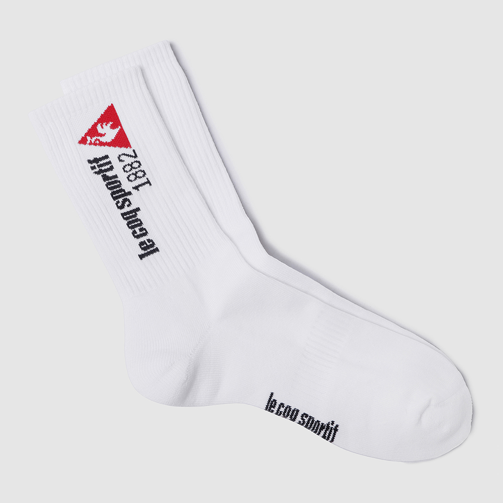 르꼬끄 스포르티브 유니 로고 하이삭스 - 화이트(QQ323ASC83)(le coq sportif Unisex Logo High Socks White) - 3